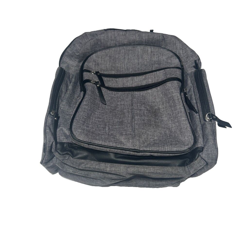Baby Boom Gray Diaper Backpack - Multi-Pocket Travel Bag
